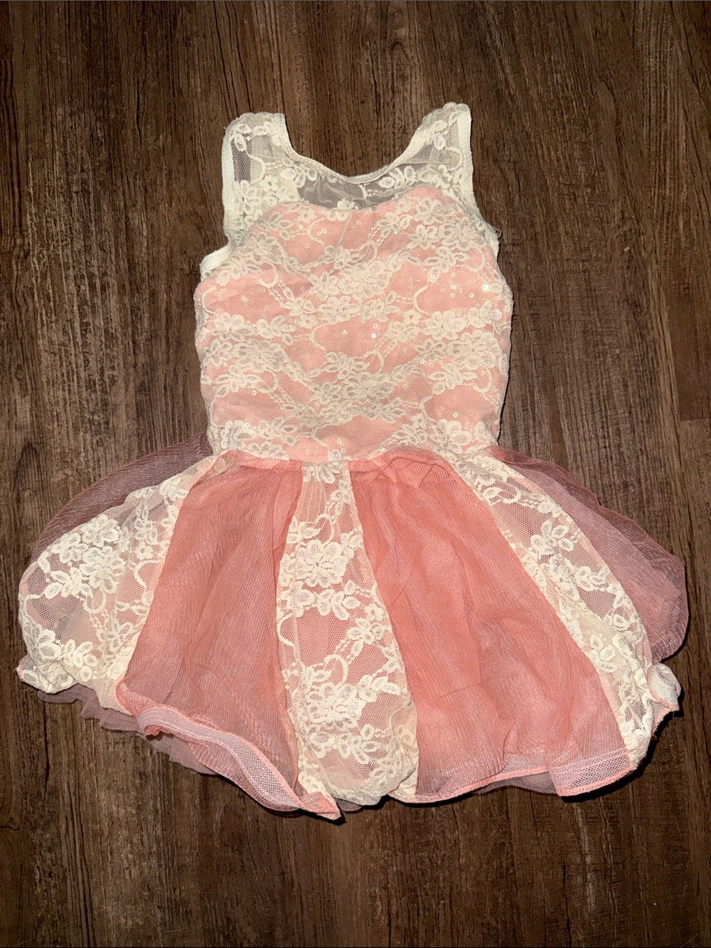 Pink & Ivory Lace Tulle Tu Tu Dress